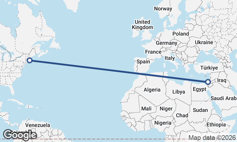 Boston to Tel Aviv-Yafo