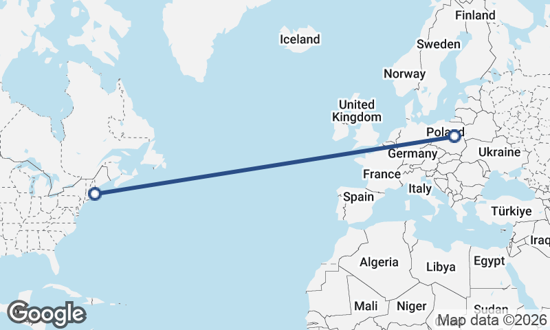 Boston to Warsaw