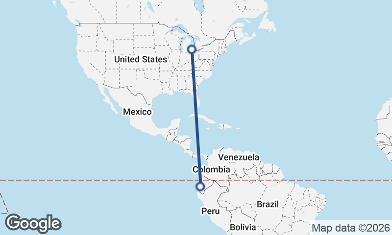Detroit to Guayaquil