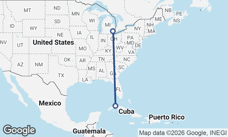 Detroit to Havana