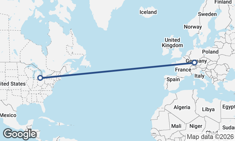 Detroit to Stuttgart