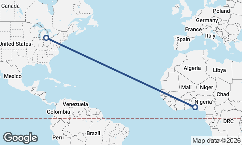 Detroit to Lagos