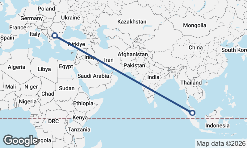 Sofia to Kuala Lumpur