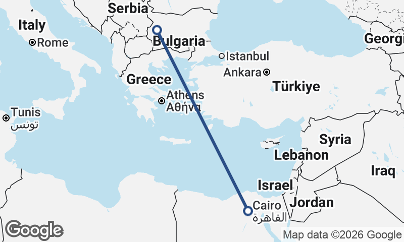 Sofia to Cairo