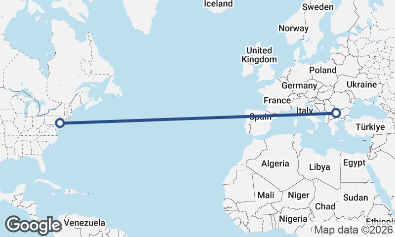 Sofia to Philadelphia