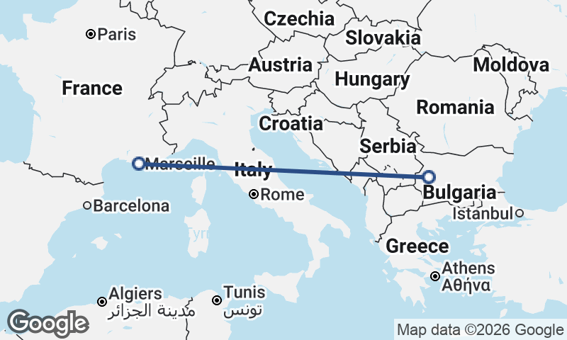 Sofia to Marseille