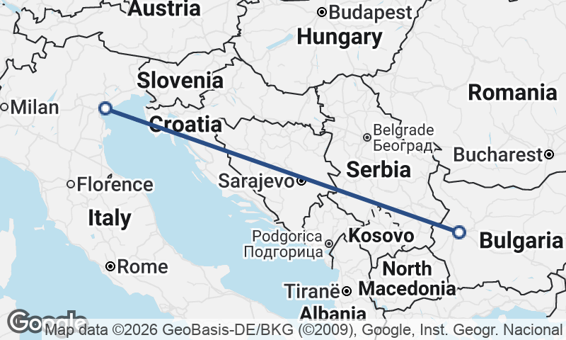 Sofia to Venice