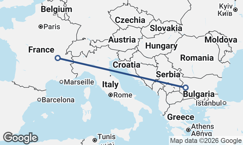 Sofia to Lyon