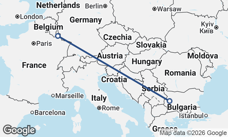 Sofia to Luxembourg City