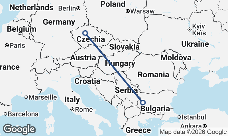 Sofia to Prague