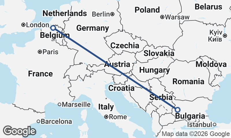 Sofia to Antwerp
