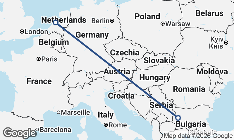 Sofia to Amsterdam