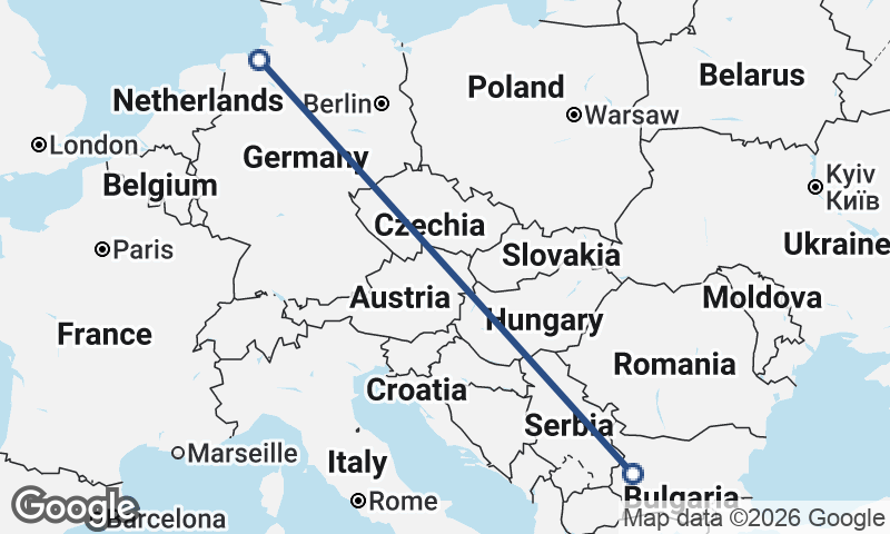 Sofia to Bremerhaven