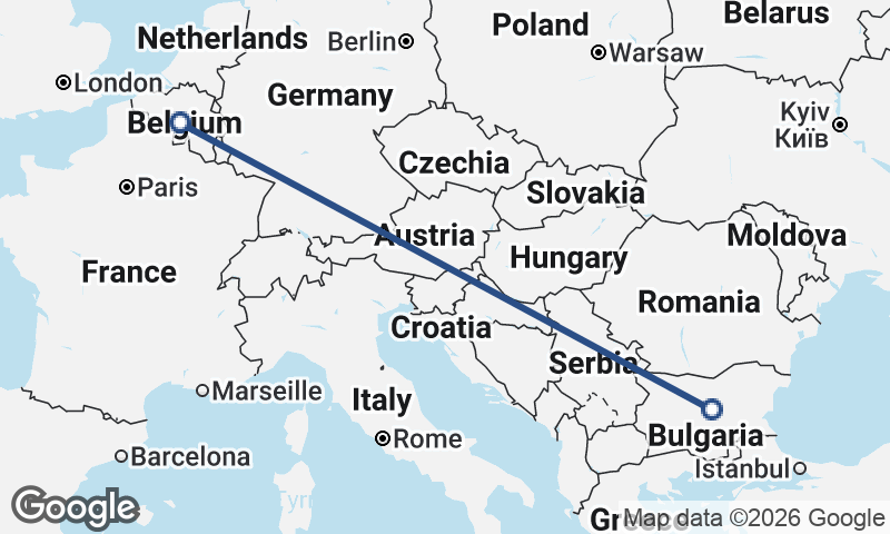 Bulgaria to Belgium