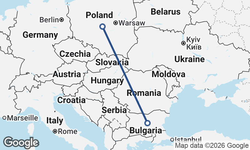 Bulgaria to Poland