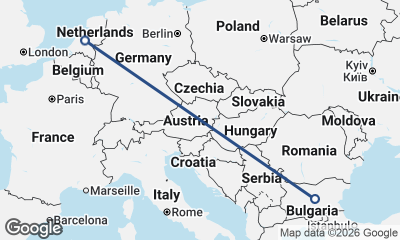 Bulgaria to Netherlands