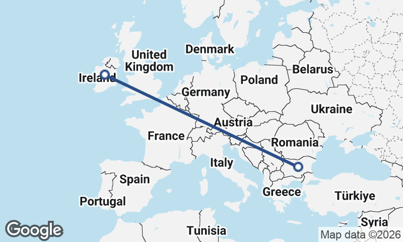 Bulgaria to Ireland
