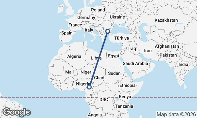 Bulgaria to Cameroon