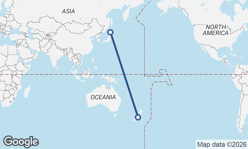 Sapporo to Christchurch
