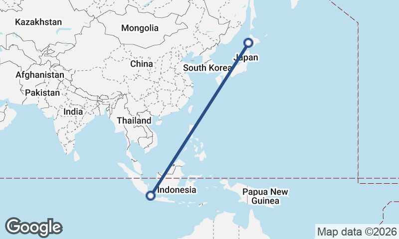 Sapporo to Jakarta