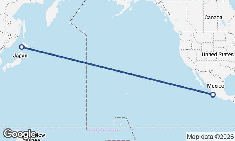 Sapporo to Manzanillo
