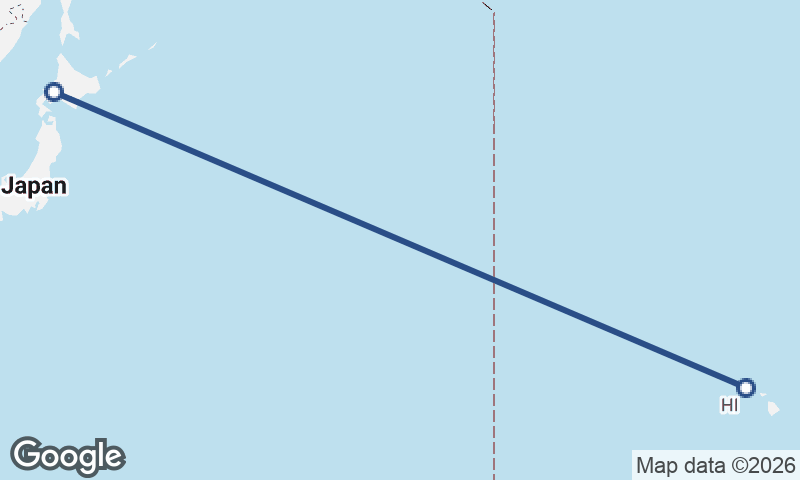 Sapporo to Honolulu