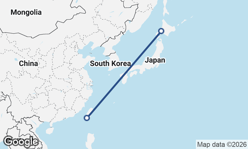 Sapporo to Kaohsiung