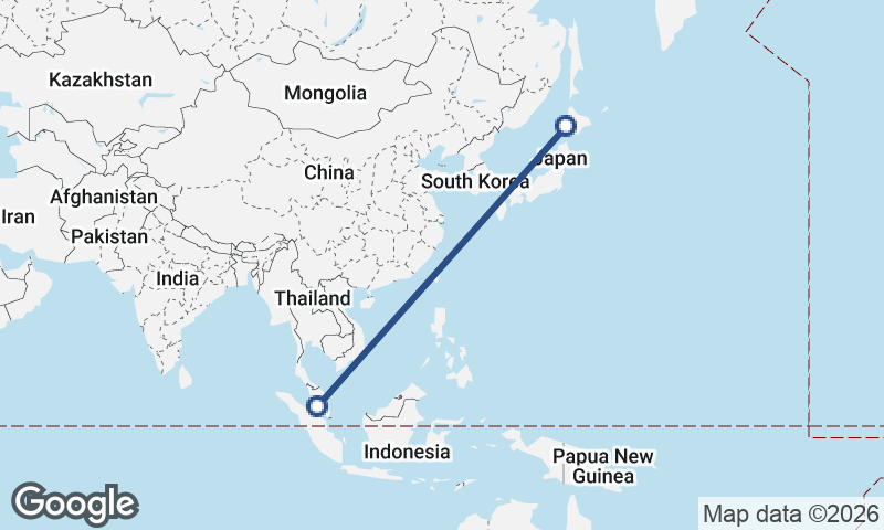 Sapporo to Kuala Lumpur