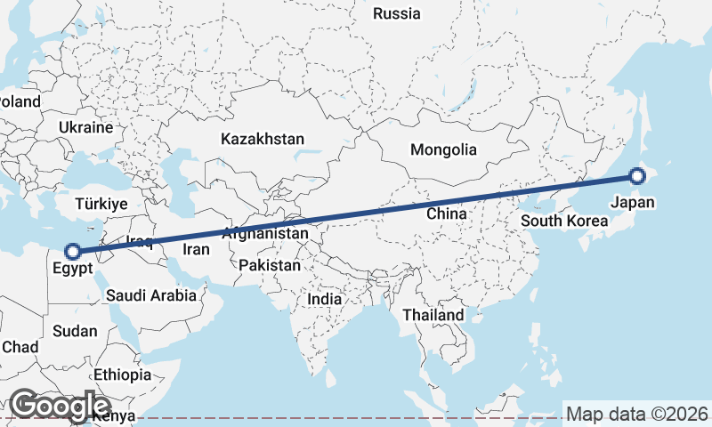 Sapporo to Alexandria