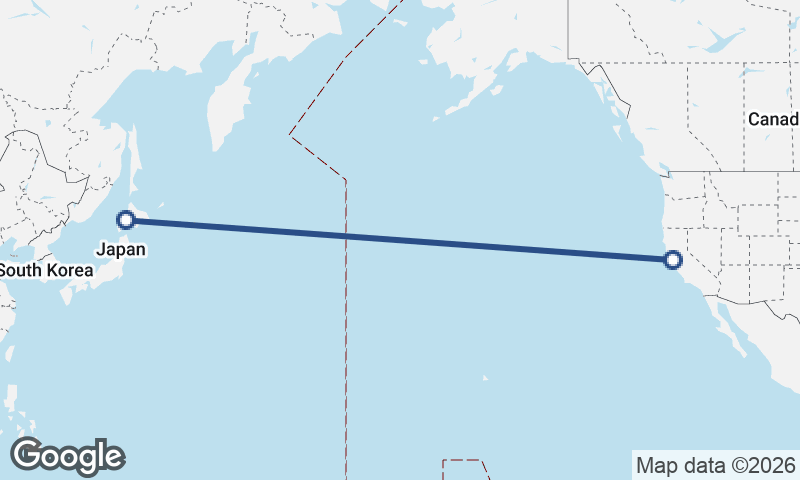 Sapporo to San Francisco