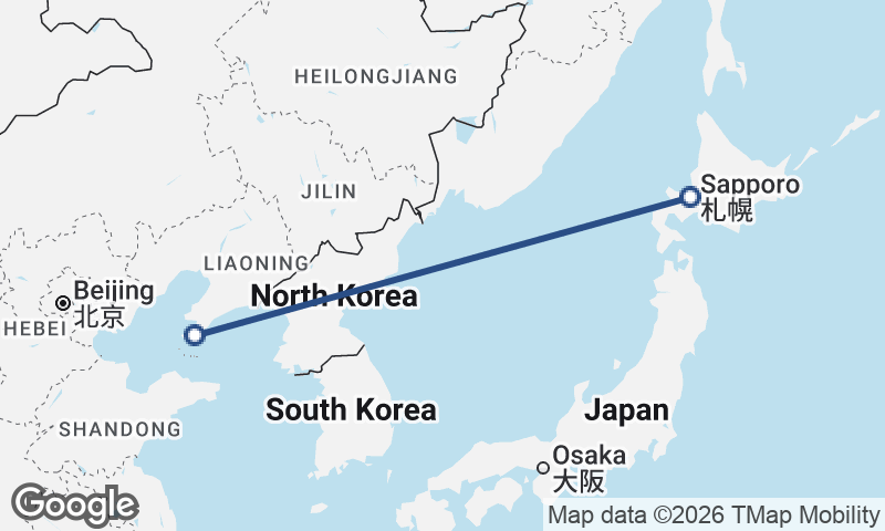Sapporo to Dalian