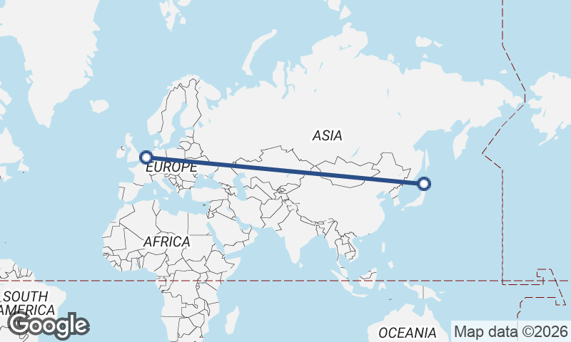 Sapporo to Rotterdam