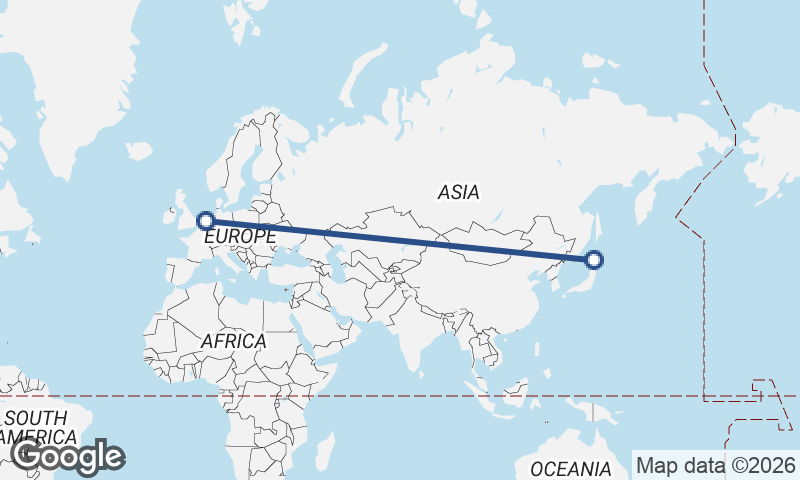 Sapporo to Amsterdam