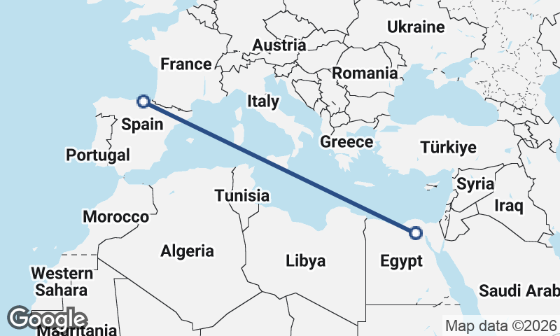Bilbao to Cairo