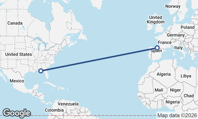 Bilbao to Panama City