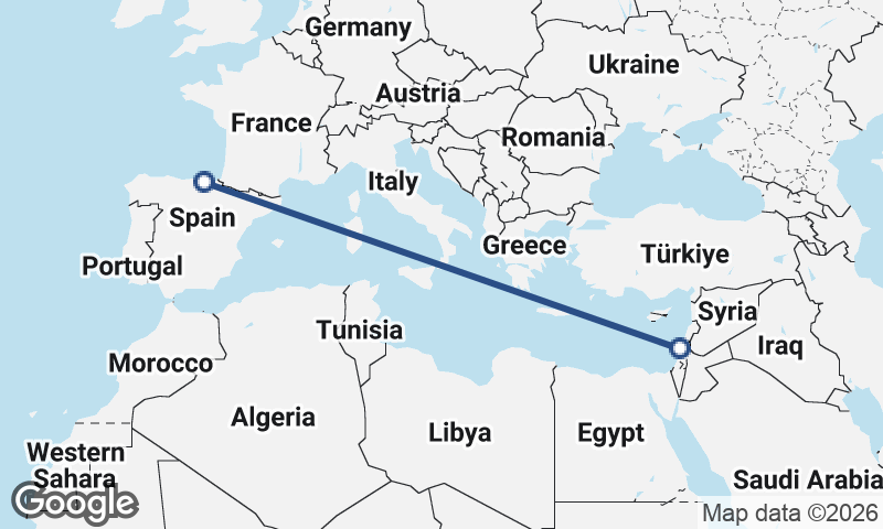 Bilbao to Haifa