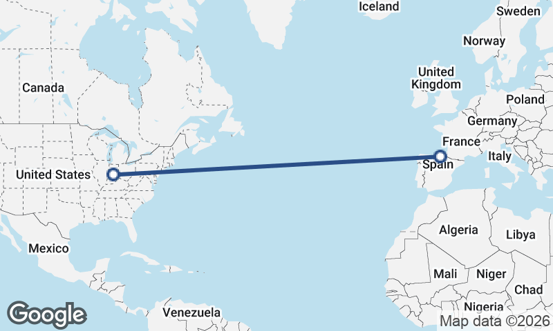 Bilbao to Indianapolis