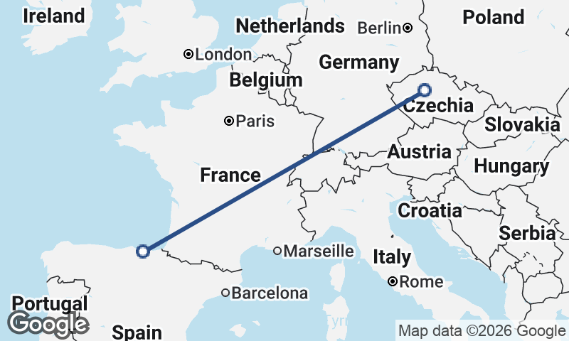 Bilbao to Prague
