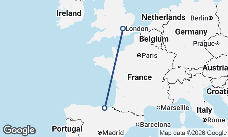 Bilbao to London