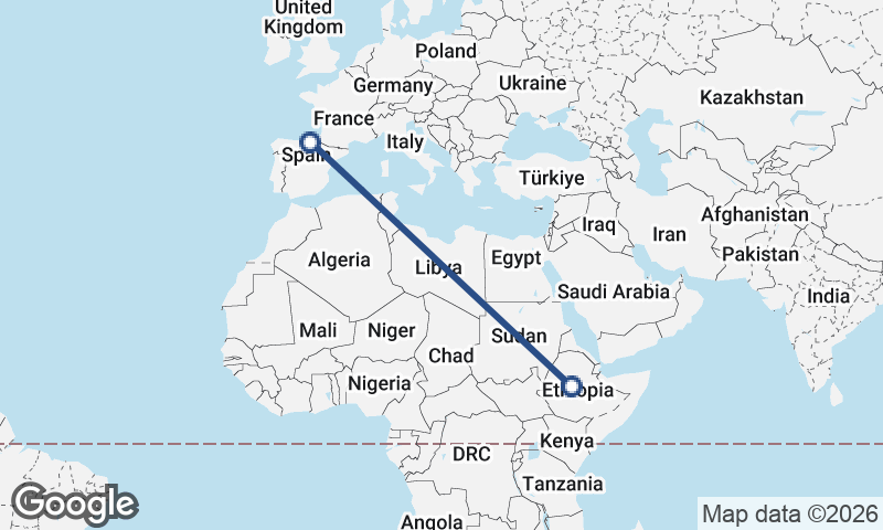Bilbao to Addis Ababa