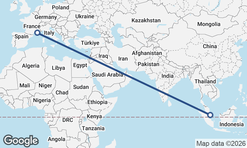 Marseille to Singapore