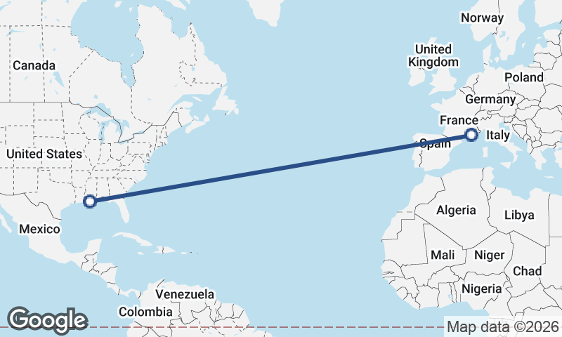 Marseille to New Orleans