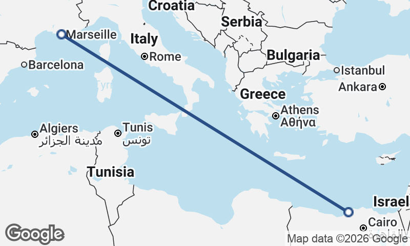Marseille to Alexandria