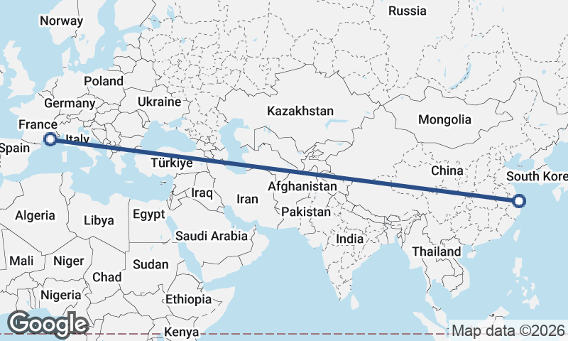 Marseille to Shanghai