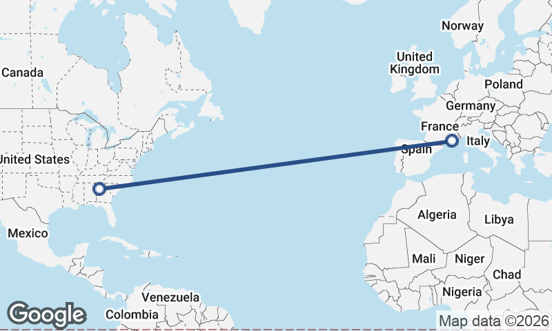 Marseille to Atlanta