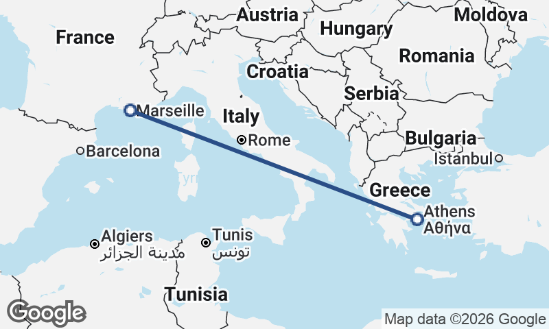 Marseille to Athens