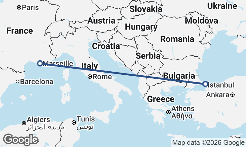 Marseille to Istanbul