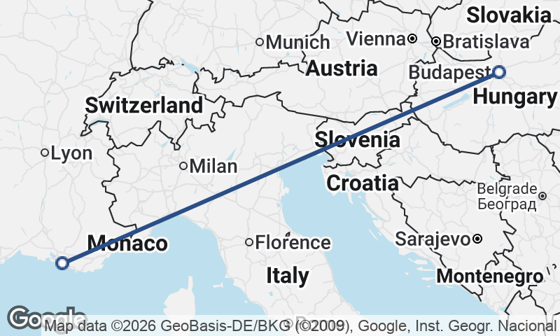 Marseille to Budapest