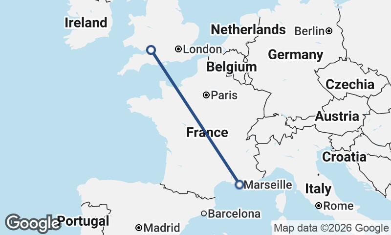 Marseille to Bristol