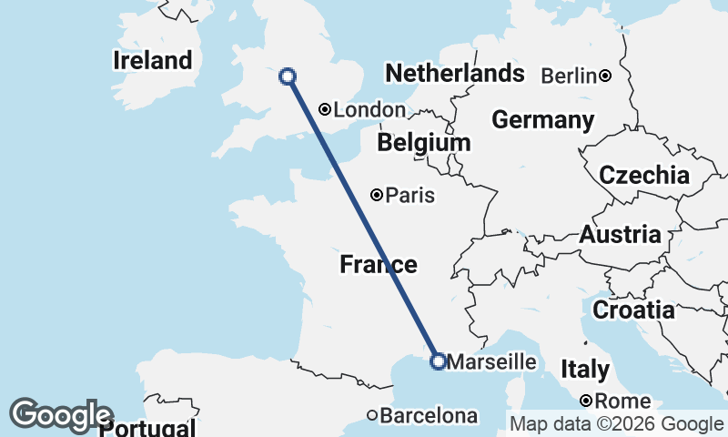 Marseille to Birmingham
